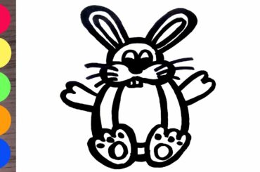 How To Draw Cute Bunny Drawing And Coloring For Kids - Toy Art Colors