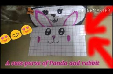 a cute purse of Panda and rabbit