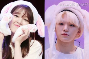 Woozi and Seunghee dance with cute bunny ears