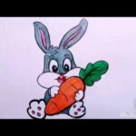 Baby Rabbit drawing / How to draw Rabbit / Using pencil color / easy to draw / step by Step