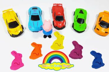 How To Make Cute Rabbit By Play Doh | Peppa Pig Learn Colors With Baby Chimi’s Toys