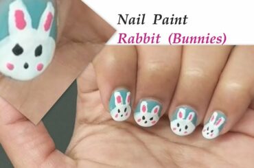 Nail Art #2 | Nail Paint Bunnies (Rabbit babies) | Keerthana Gudavalli