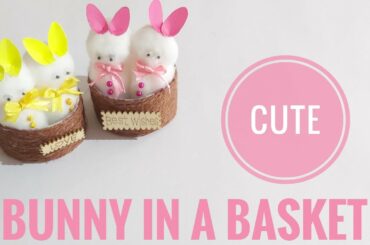 How To Make a Bunny In  a Basket | DIY | CUTE | GIFT IDEA | Bunny | Art| ART HIGHLIGHTS |
