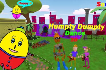 Humpty Dumpty | 3D Nursery Rhymes | Lyrics | Cute Dancing | Nursery Rhymes | Kids Songs -Baby Bunny
