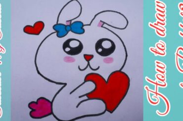 How to draw a cute Rabbit? Step by step. Watch this video.
