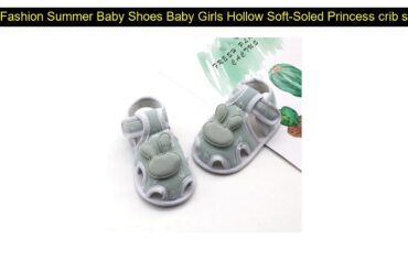More Fashion Summer Baby Shoes Baby Girls Hollow Soft-Soled Princess crib shoes Rabbit Pattern prew