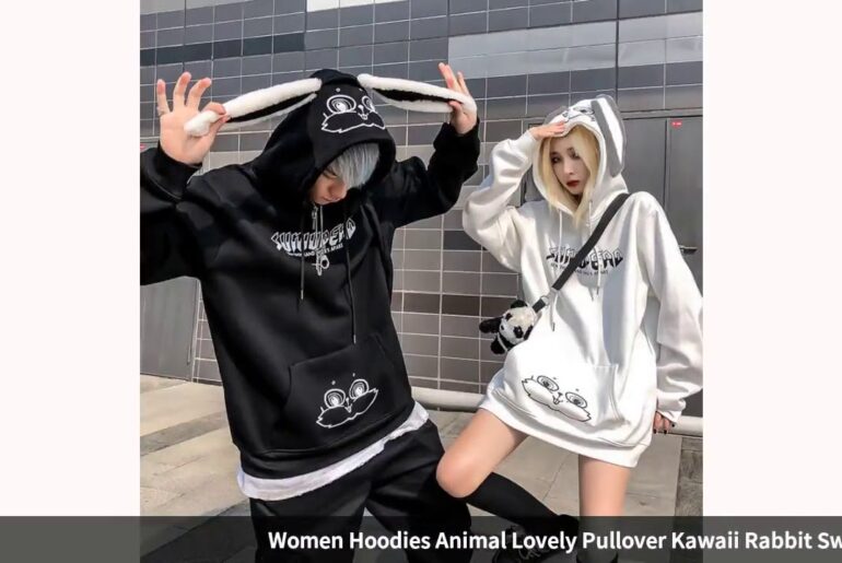✅Women Hoodies Animal Lovely Pullover Kawaii Rabbit Sweatshirt Tops Cut