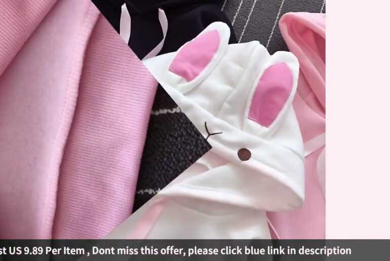 ✓Women Fashion Cute Bunny Hoodie Long Sleeve Lovely Female Rabbit Hoode