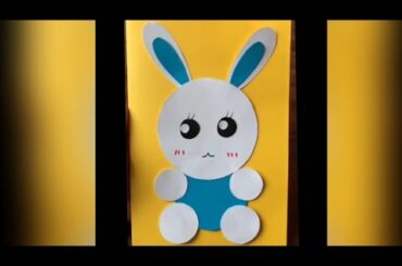 DIY / Craft for kids-simple paper Bunny tutorial- cute Rabbit