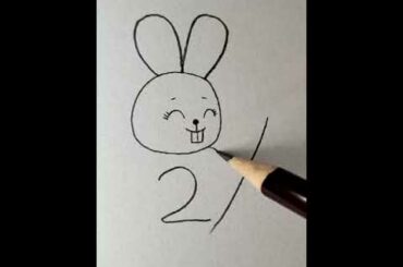 Simple drawing of cute rabbit