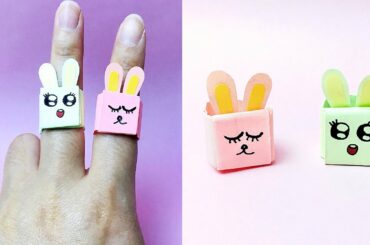 Origami Ring | Paper Bunny (Rabbit) Ring | Easy Paper Crafts | Simple Craft for Kids