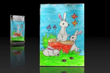 BEAUTIFUL BUNNIES DRAWING FOR KIDS | PLAYFUL BUNNIES DRAWING BY A KID | LEARN TO DRAW BUNNIES |