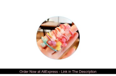 ☀️ Children Cute Colors Rabbit Cat Bear Pineapple Strawberry Elastic Hair Bands Baby Girls Lovely R