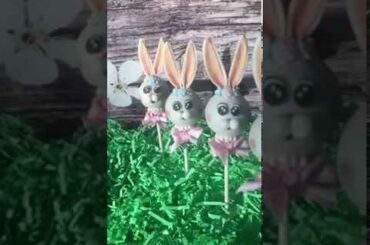 Cute bunny Cake pops.... with CAKE reveal!