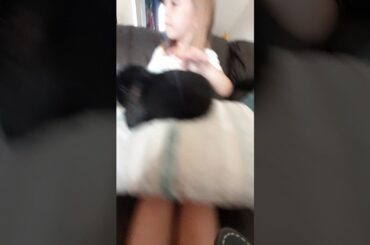 Jessica and her cute bunny Mopsy