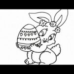 Cute Easter Rabbit- drawing and coloring video for kids