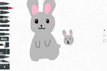 Cute bunny drawing! Kawaii! || sketches school ||