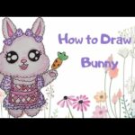 How to Draw a Bunny Easy and Cute Step by Step 🐇 Как нарисовать милого кролика легко и просто каран