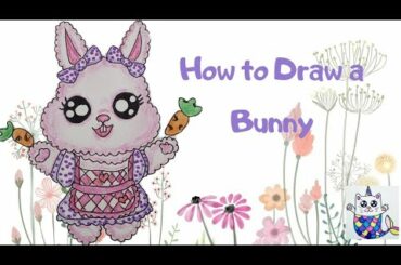 How to Draw a Bunny Easy and Cute Step by Step 🐇 Как нарисовать милого кролика легко и просто каран