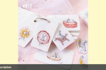 ✓45pcs/pack Kawaii notebook cute rabbit pattern planner journal School