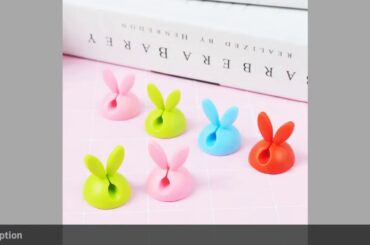 ✓4Pcs/Lot Cute Rabbit Shaped Winder Wrap Cord Cable Storage Wire Clip O