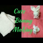 HOW TO MAKE A CUTE RABBIT WITH PAPER AND TOWEL/NAPKIN BUNNY/NAPKIN FOLDING DOLL.