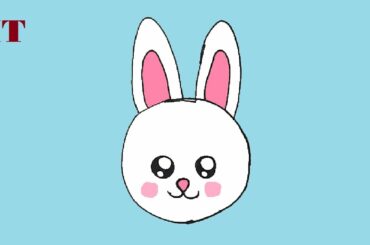 How to draw a cute bunny face step by step