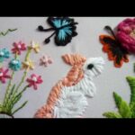 Hand embroidery for beginners | flower embroidery |cute bunny