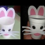 Rabbit making with thermocol glass, Bunny rabbit, paper cup Bunny for kid's, kagaj ka khargosh,