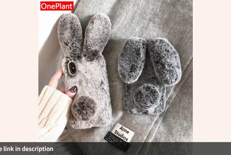 3d Cute Rabbit Ears Furry Phone Case For Iphone 5s 6 7 8 Plus X Xr Xs