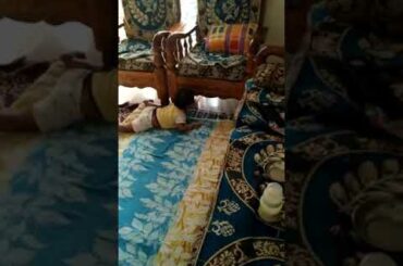 A cute baby ( Alveera)playing with rabbit part - 1