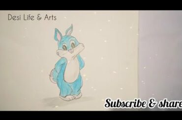 Color Cartoon Rabbit sketch cute rabbit bunny