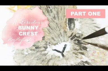 Paining cute bunny in watercolour step by step (1/4) 水彩繪畫可愛兔子過程