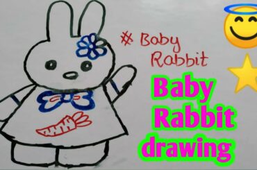 How to draw a cute bunny rabbit🐰 step by step tutorial 😍😊