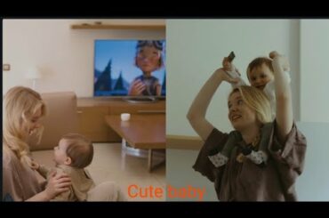 Cute baby watching cartoon| with her mom👪| baby lovers |baby best| A2z babies |babies fails🙈