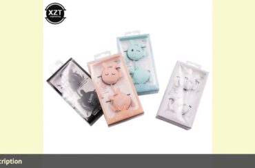 ✓3.5mm Cute Rabbit Cartoon Stereo Earphone Headphone with Ear-hook Spor