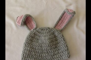 VERY EASY crochet baby / child's bunny hat tutorial - Part 2
