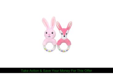 Sale Cute Baby Rattle Toys Rabbit Plush Baby Cartoon Bed Toys baby 0-12 months Educational baby rat