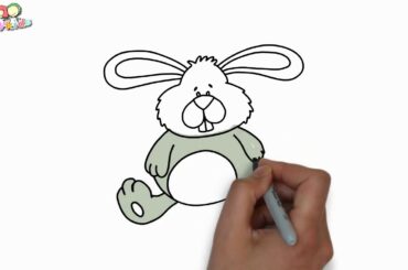 How to Draw a cute Rabbit | Drawing and Coloring for kid | Cute  bunny | Happy Kids