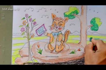 How to draw cute rabbit with his ABC/USA drawing life