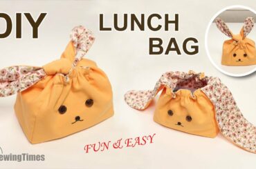 DIY Super Cute Lunch Tote Bag | Fun & Easy Bunny Bag Tutorial  [sewingtimes]