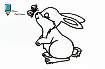 How to draw cute bunny, Draw cute pictures, Easy draw.