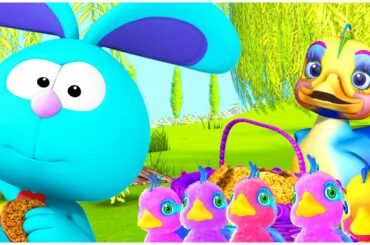 FUNNY CARTOONS FOR KIDS | Cute baby ducklings learning to swim | Everythings Rosie