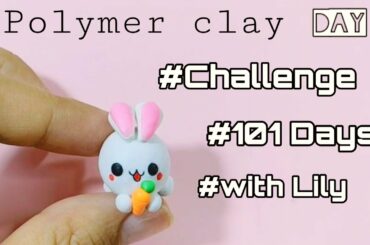 Polymer clay 101days Challenge / Day 1 - Kawaii Rabbit