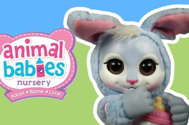 ANIMAL BABY Nursery "Animal Baby Bunny Goes To Bed" Suck his Thumb and Get Ready for BED