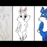 Step-by-step cartoon bunny drawing | cute bunny | cartoon drawing |