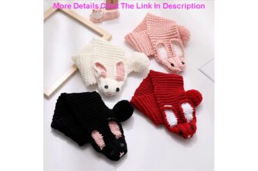 Review Baby Boys Girls Warm Scarves Shawl Cartoon Cute Rabbit Knitted Ring Neck Scarf