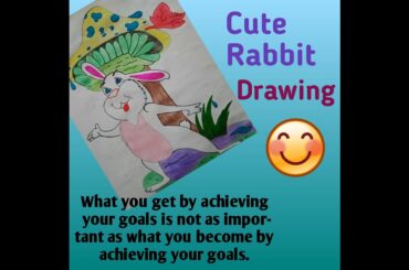 How to draw cute rabbit and deer / rabbit and baby deer drawing / Easy and cute drawings