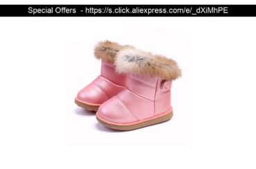 ☀️ CUZULLAA Kids Snow Boots for Girls Boys Winter Boots Baby Rabbit Fur Warm Plush Winter Shoes Chi