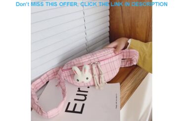 Best Children's small bag cute rabbit cotton girl breast bag baby waist bag